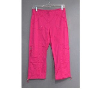 Style & Co Petite Pink Cargo Capris Size 4P